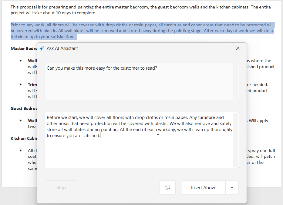 Using the OpenAI ask Assistant