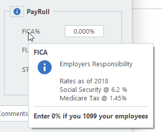 Payroll tooltip example