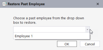 Select employee to restore