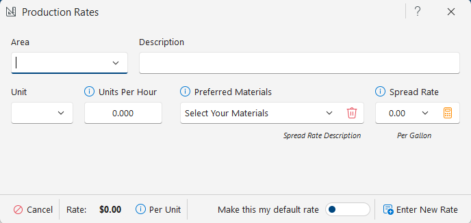 Add new production rate panel