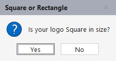 Confirming square logo size