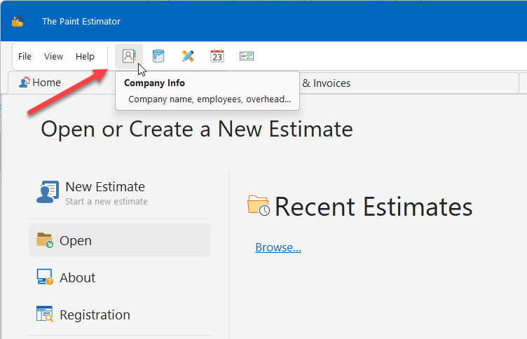 Open Company Data form