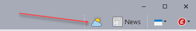 Weather icon button