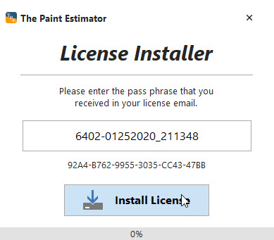 License Installer Form